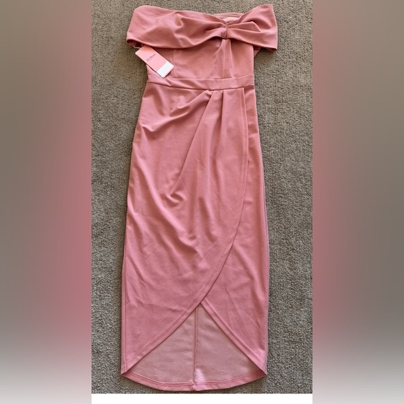 JJs House Dresses & Skirts - JJ's House Blush Pink Draped Dress